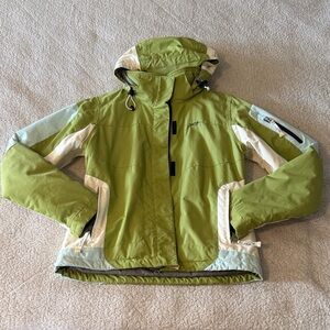 Orage Green and White Ski Jacket XXS